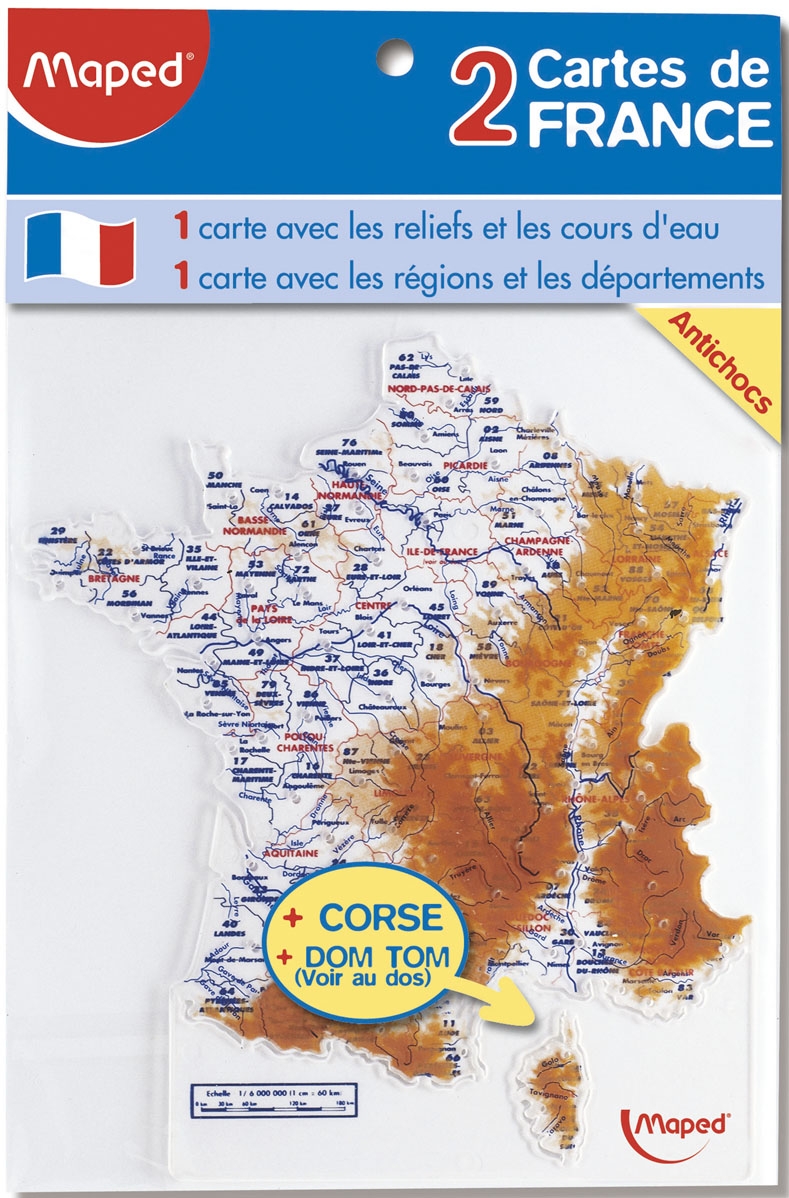 Maped Carte De France Comptoir Des Ecoliers Fantasio Maped Carte De France Comptoir Des Ecoliers Fantasio
